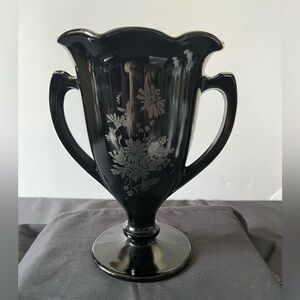 Elegant Black Floral Vase